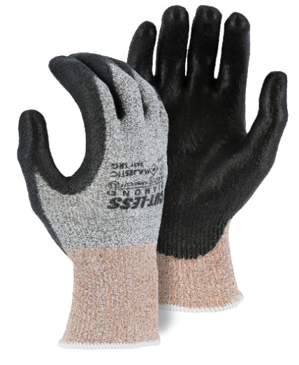 GLOVE DYNEEMA KNIT BLACK;POLYURETHANE PALM - Cut Resistant